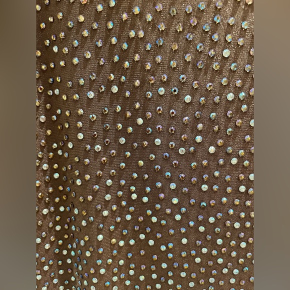 Brown sequence midi dress - size M - Picture 3 of 3